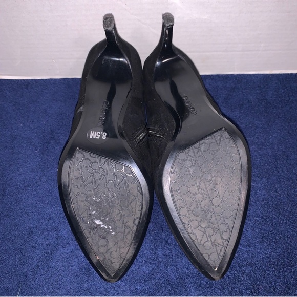 Calvin Klein Women’s 8.5 Shoes Jessy Point Toe Ankle Boot Stiletto Heel Black - Picture 5 of 7